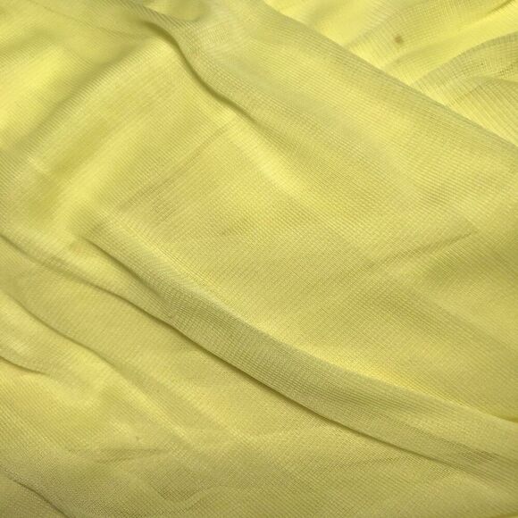 Vintage Y2K Pastel Yellow Fairycore Embellished Chiffon Maxi Prom Dress / Sz: 3 - Picture 6 of 9
